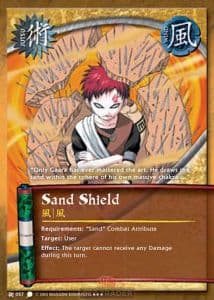 Sand Shield J-057 Naruto trading card