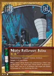 Misty Follower Jutsu J-081 Naruto trading card