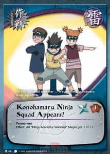 Konohamaru Ninja Squad Appears! M-061 Naruto trading card