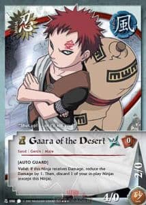 Gaara of the Desert N-058 Naruto trading card