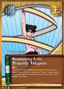 Summoning Jutsu: Projectile Weapons J-104 Naruto trading card