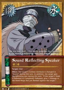 Sound Reflecting Speaker J-116 Naruto trading card
