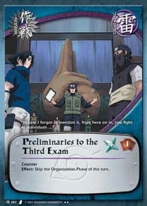 Preliminaries to the Third Exam M-087 Naruto trading card