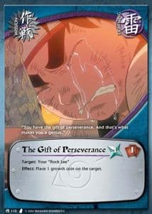 The Gift of Perseverance M-110 Naruto trading card