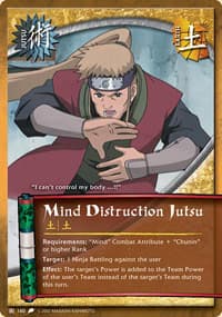 Mind Distraction Jutsu J-160 Naruto trading card