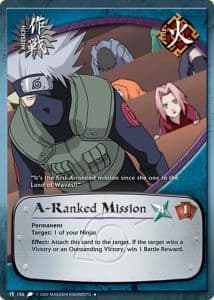 A-Ranked Mission M-156 Naruto trading card