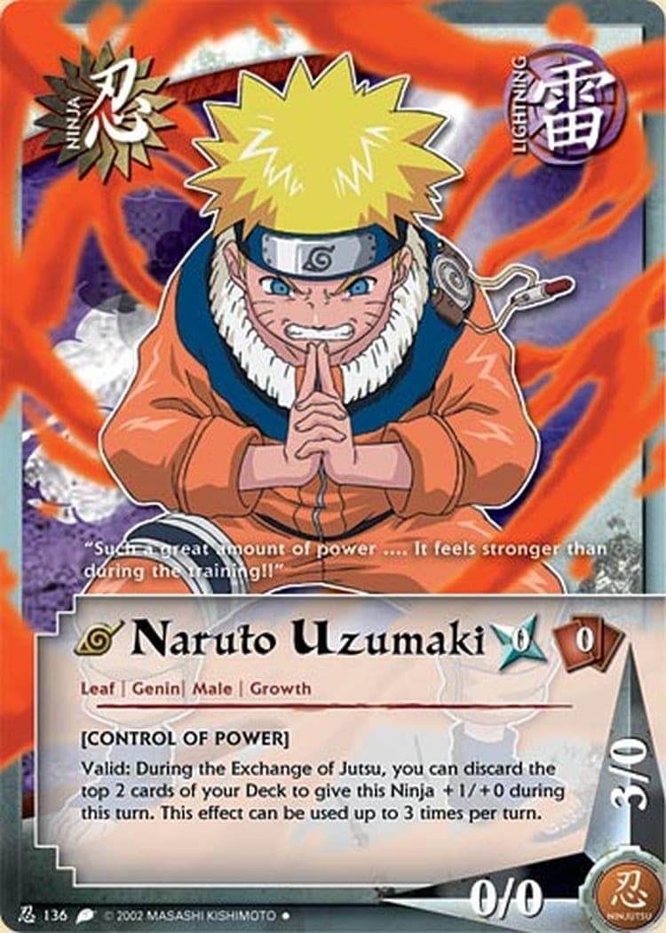 Naruto Uzumaki N-136 Naruto trading card