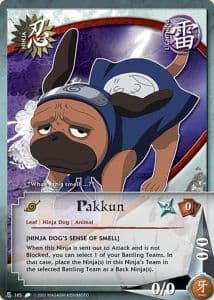 Pakkun N-165 Naruto trading card