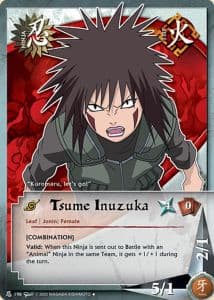 Tsume Inuzuka N-196 Naruto trading card