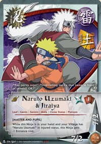 Naruto Uzumaki and Jiraiya N-204 Naruto trading card
