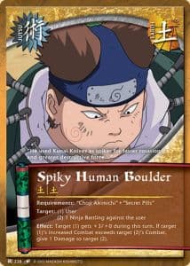 Spiky Human Boulder J-228 Naruto trading card
