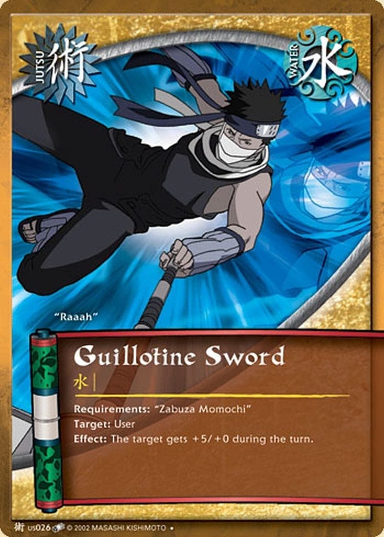 Guillotine Sword J-US026 Naruto trading card