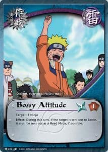 Bossy Attitude M-221 Naruto trading card