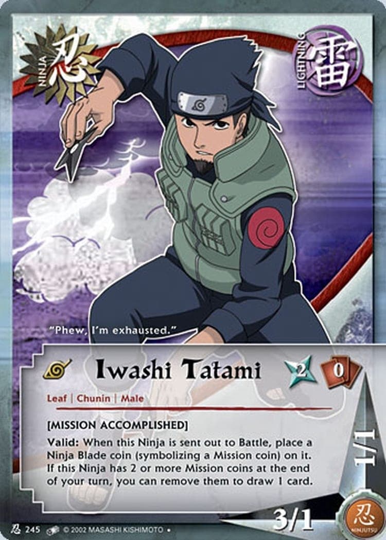Iwashi Tatami N-245 Naruto trading card