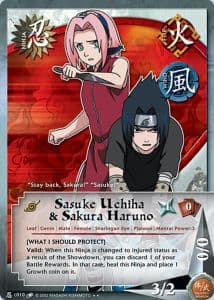 Sasuke Uchiha & Sakura Haruno N-C010 Naruto trading card