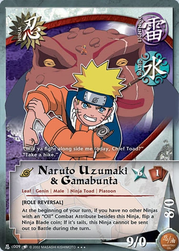 Naruto Uzumaki & Gamabunta NC-009 Naruto trading card