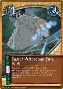 Insect Attractant Jutsu J-285 Naruto trading card