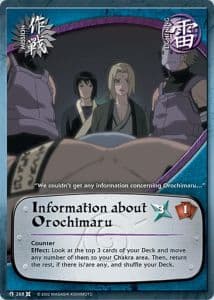 Information about Orochimaru M-268 Naruto trading card