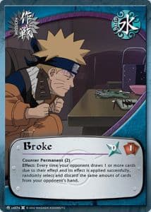 Broke M-US074 Naruto trading card