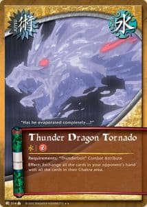 Thunder Dragon Tornado J-314 Naruto trading card