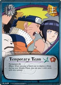 Temporary Team M-300 Naruto trading card