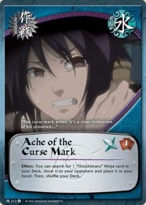 Ache of the Curse Mark M-313 Naruto trading card