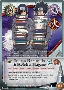 Izumo Kamizuki & Kotetsu Hagane N-362 Naruto trading card