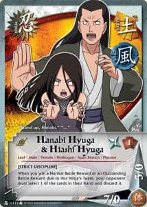 Hanabi Hyuga & Hiashi Hyuga N-US113 Naruto trading card
