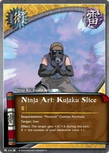 Ninja Art: Kujaku Slice J-344 Naruto trading card