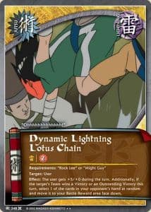Dynamic Lightning Lotus Chain J-348 Naruto trading card