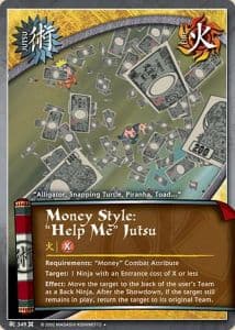 Money Style: "Help Me" Jutsu J-349 Naruto trading card