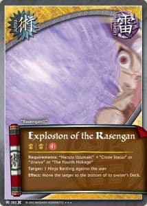 Explosion of the Rasengan J-382 Naruto trading card