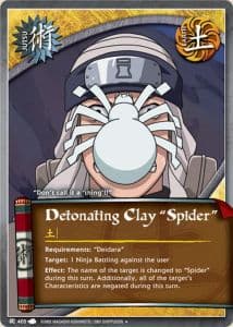 Detonating Clay "Spider" J-405 Naruto trading card