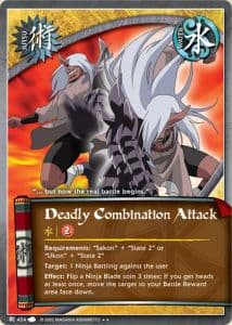 Deadly Combination Attack J-424 Naruto trading card