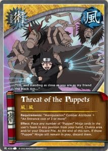 Threat of the Puppets J-426 Naruto trading card