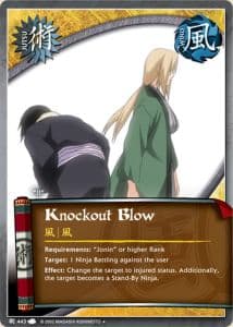 Knockout Blow J-443 Naruto trading card