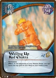 Welling Up Red Chakra M-388 Naruto trading card