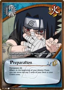 Preparation M-398 Naruto trading card