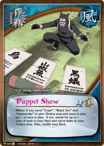 Puppet Show M-424 Naruto trading card