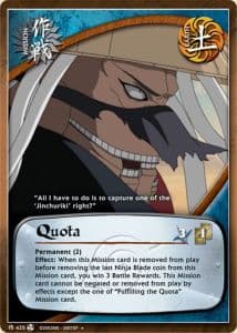 Quota M-425 Naruto trading card
