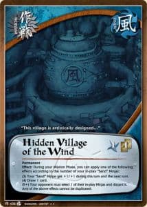 Hidden Village of the Wind M-436 Naruto trading card