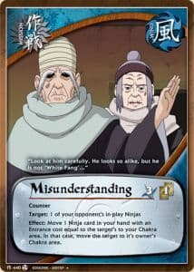 Misunderstanding M-440 Naruto trading card