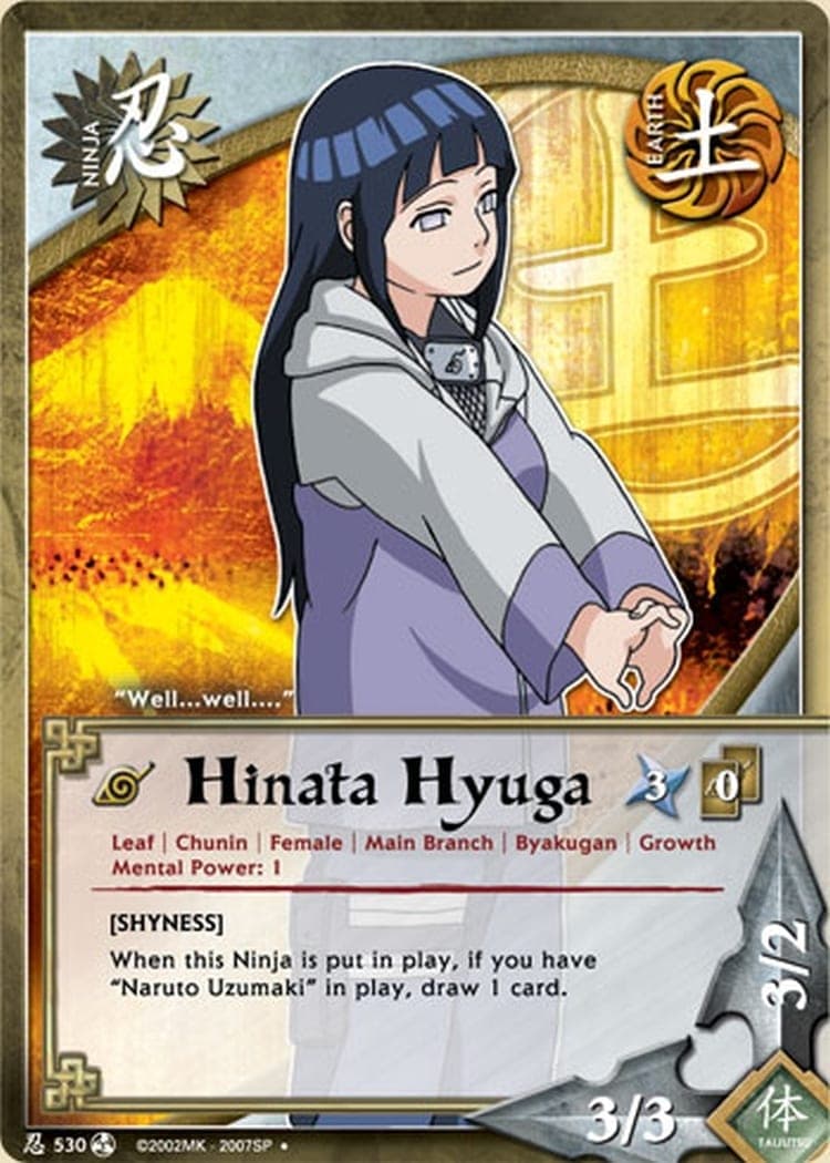 Hinata Hyuga N-530 Naruto trading card