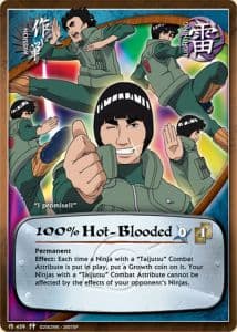 100% Hot-Blooded M-459 Naruto trading card