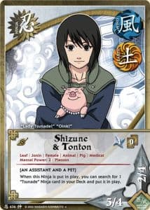 Shizune & Tonton N-636 Naruto trading card