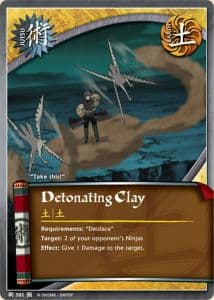 Detonating Clay J-582 Naruto trading card