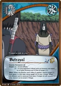 Betrayal M-502 Naruto trading card