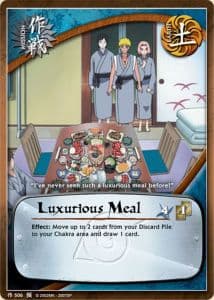 Luxurious Meal M-506 Naruto trading card