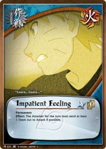 Impatient Feeling M-531 Naruto trading card