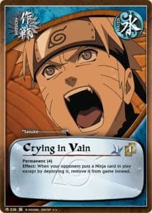 Crying in Vain M-538 Naruto trading card